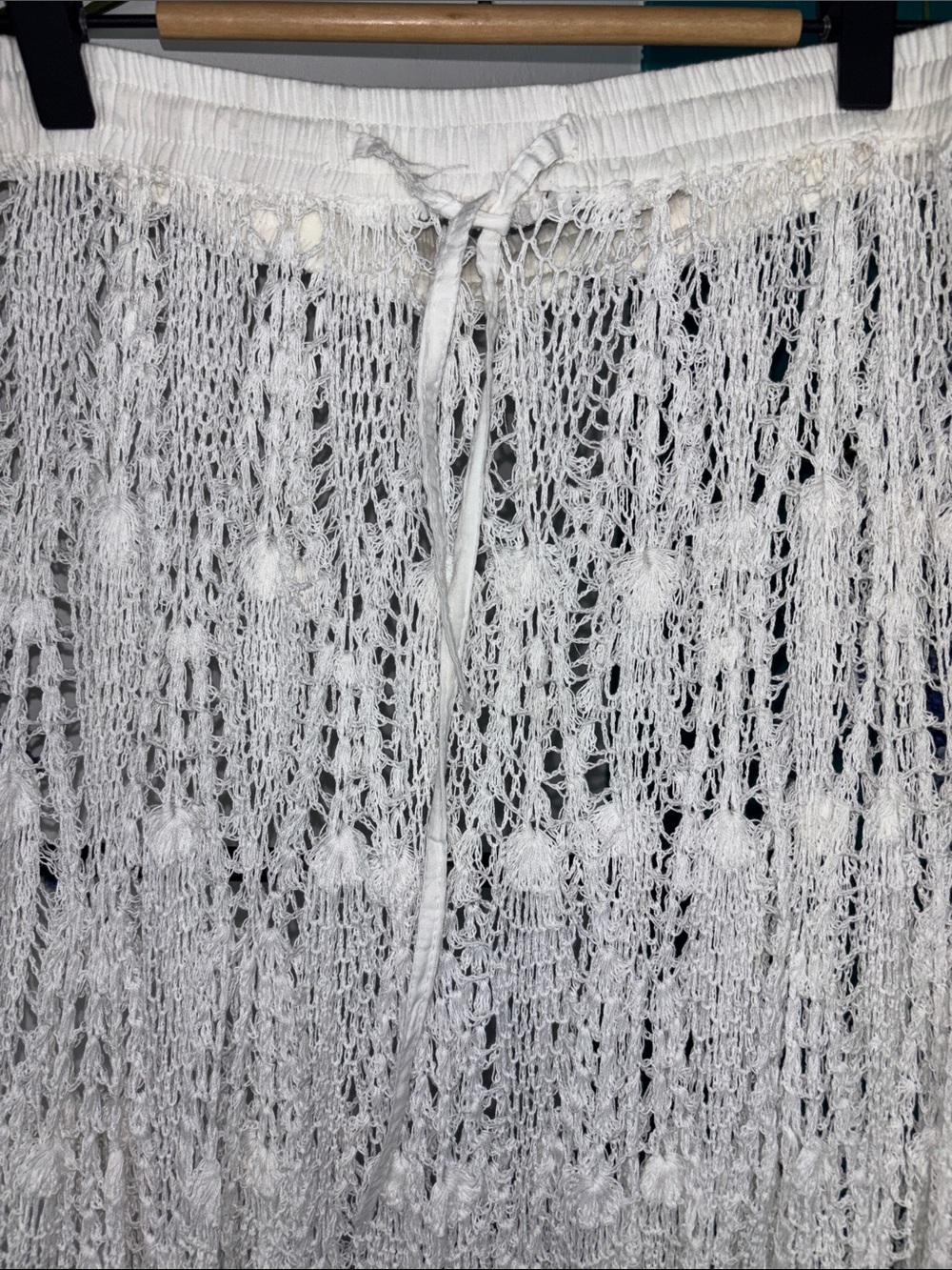 Crochet Fringe midi skirtWhite - Picture 3 of 4